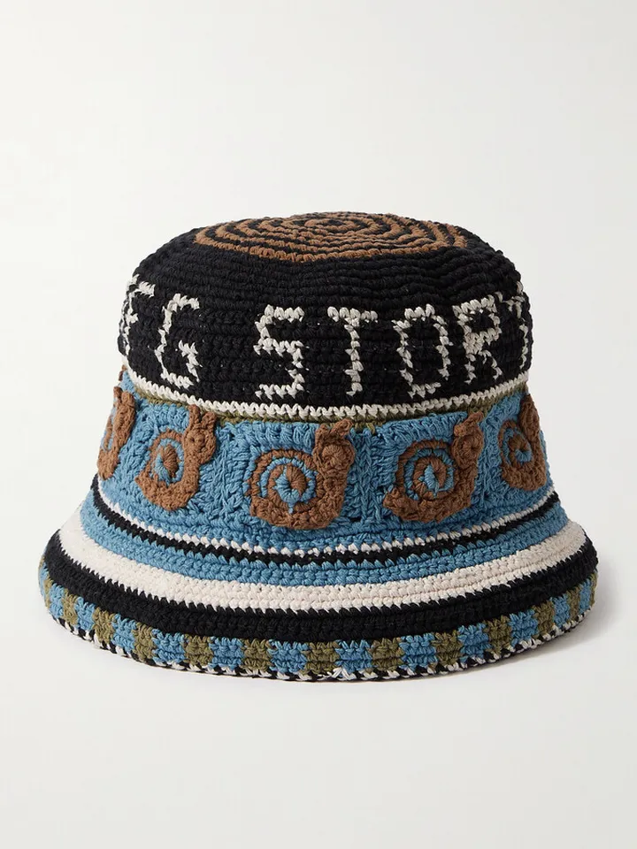 Crocheted Organic Cotton Bucket Hat