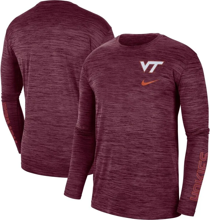 Men's Nike Maroon Virginia Tech Hokies Velocity Legend Team Performance Long Sleeve T-shirt