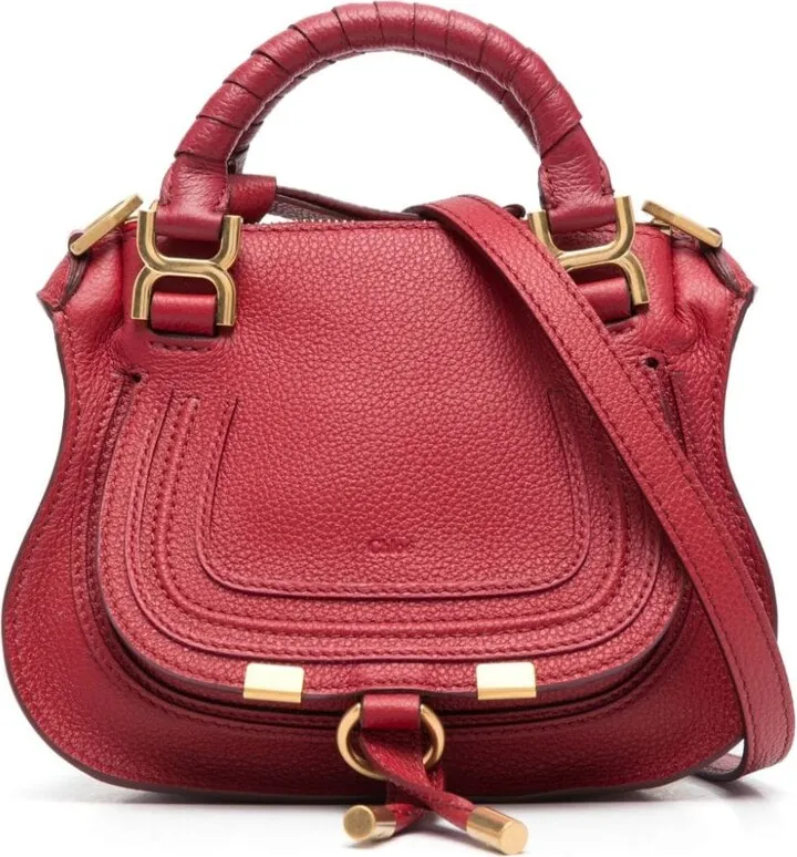 Debossed-Logo Leather Shoulder Bag