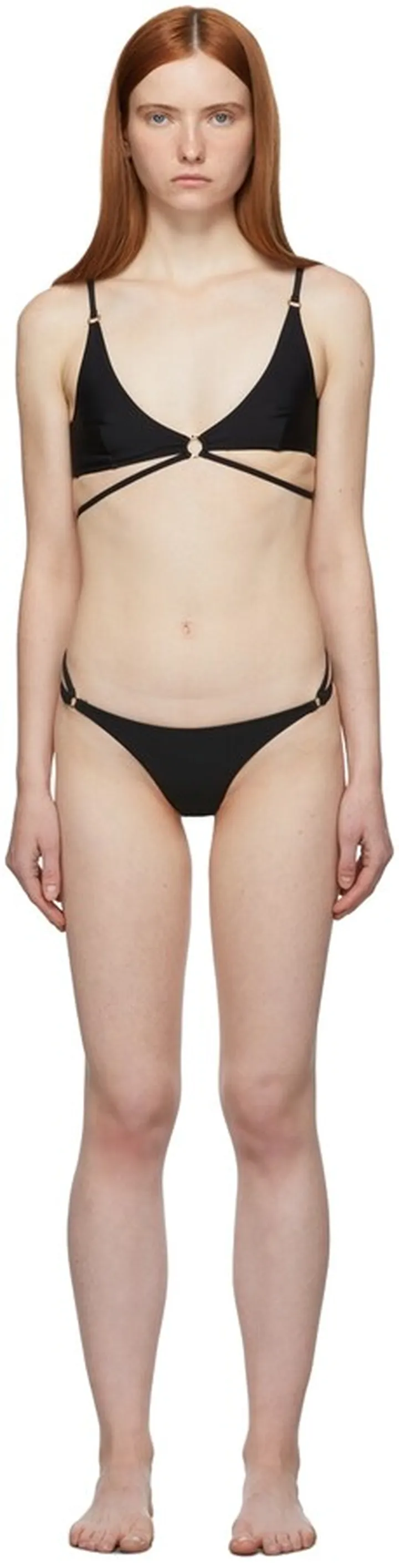 Stella McCartney Black Double Strap Bikini