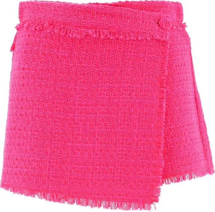 MSGM Tweed Asymmetrical Shorts