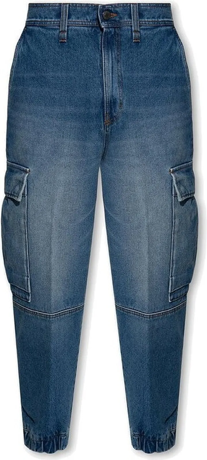 AMI Paris Mid-Rise Tapered Cargo Jeans