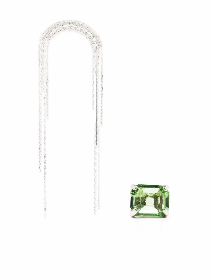 Chain-Link Crystal-Embellished Earrings Set