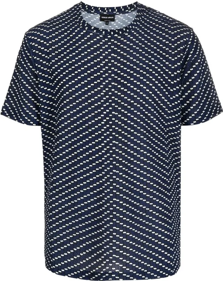 patterned short-sleeved T-shirt