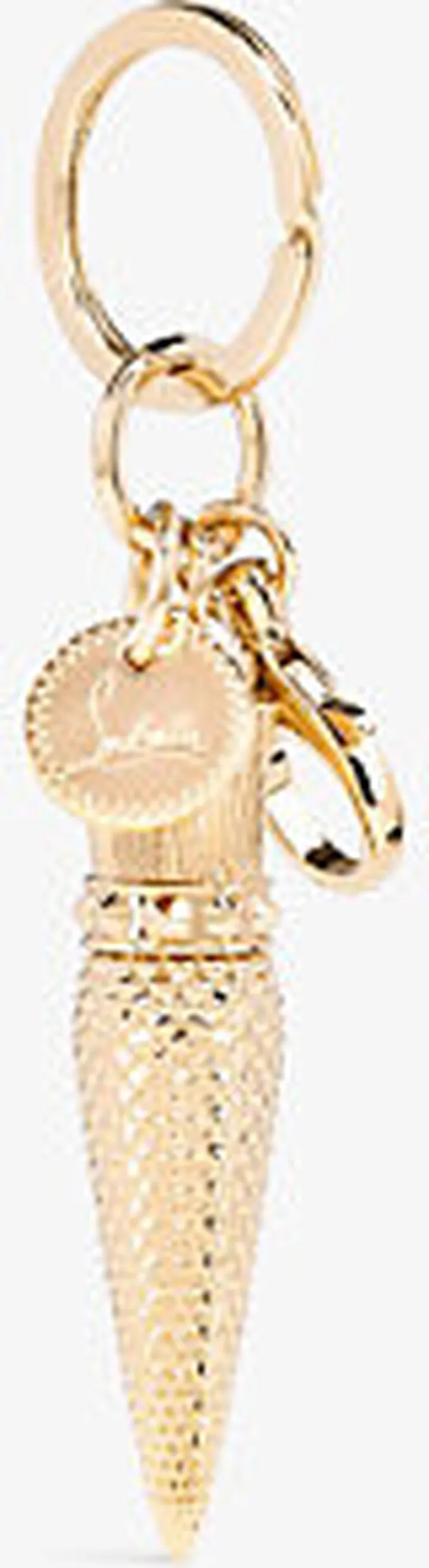 Gold Lipstick Gold-tone Aluminium Keyring