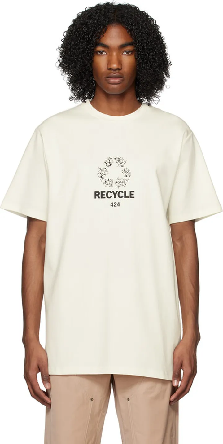 424 White Printed T-Shirt