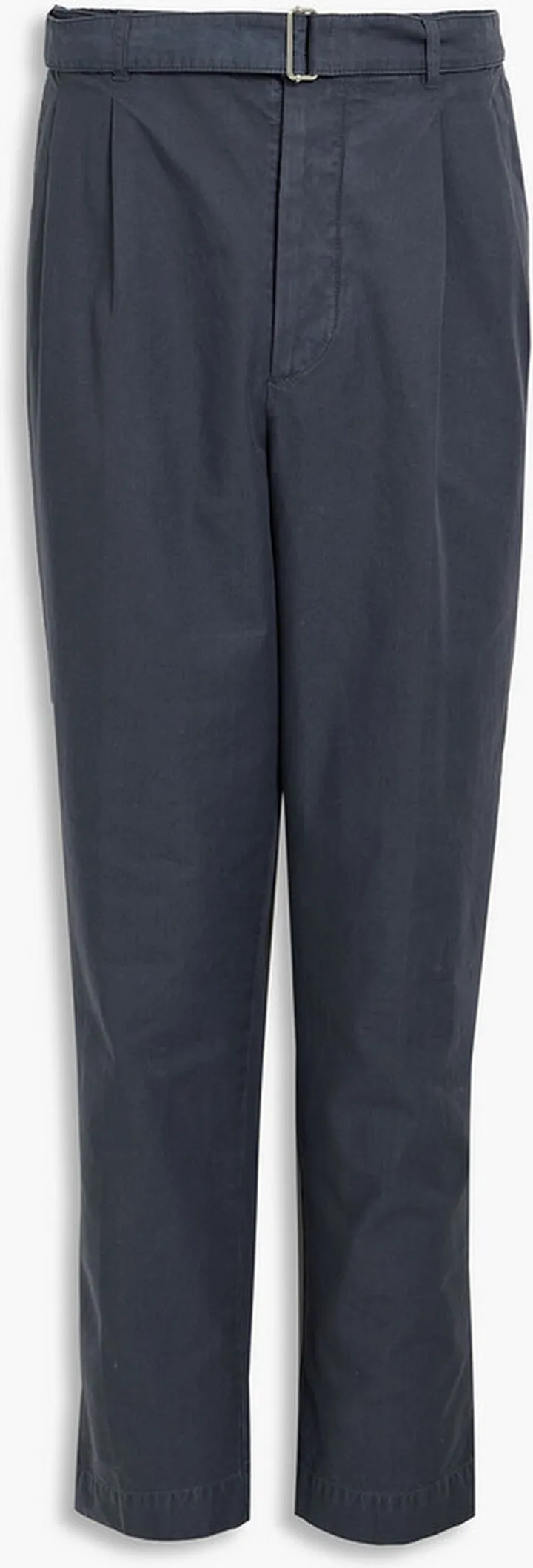 Luigi belted cotton-twill chinos