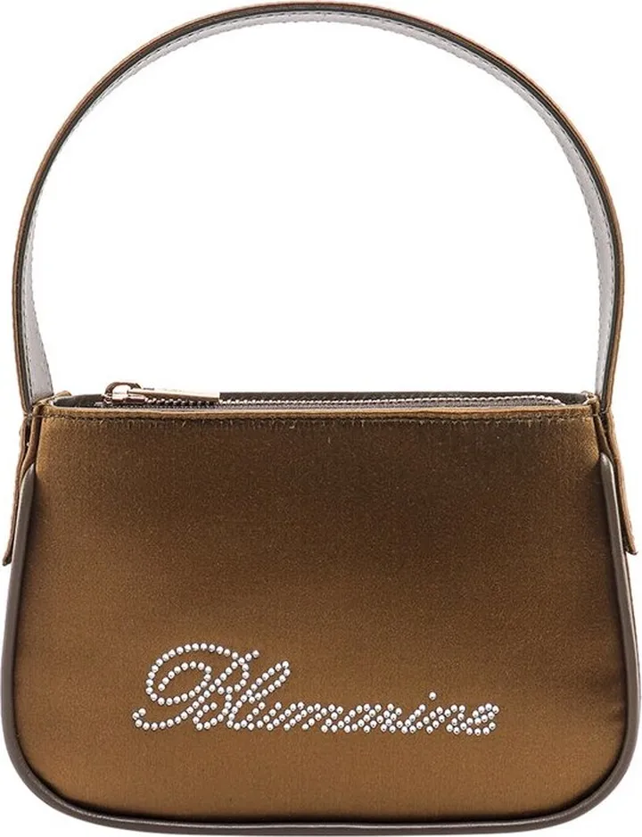 Blumarine Logo Rhinestone Embellished Shoulder bag