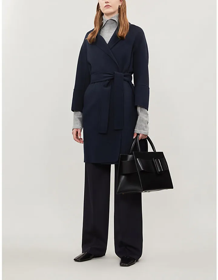 Womens Midnight Arona Single-breasted Wool Coat