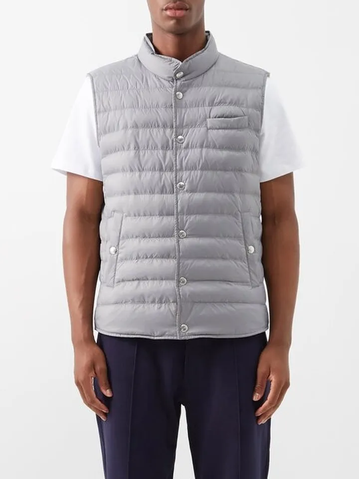 Padded-nylon Gilet