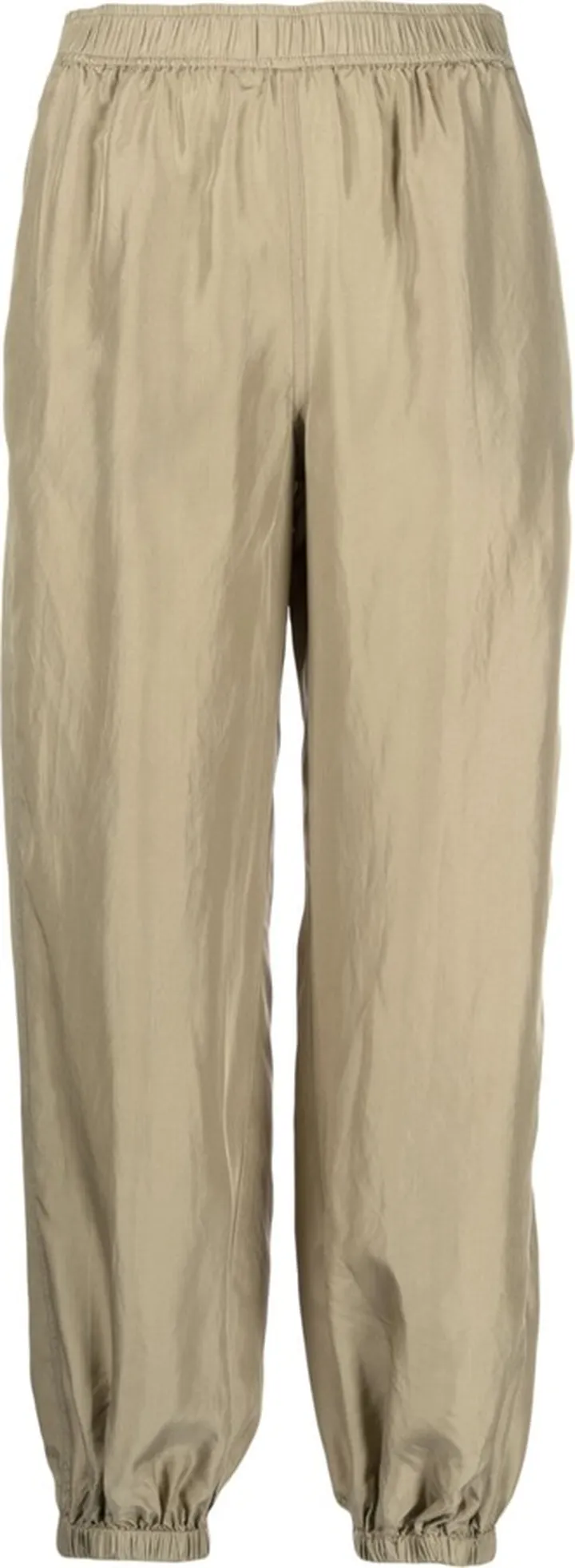 Elasticated-Waist Cropped Trousers