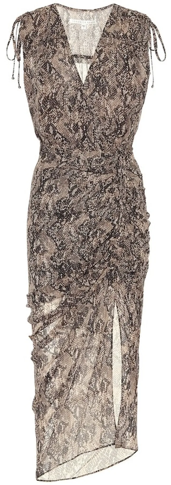 Teagan printed silk midi dress