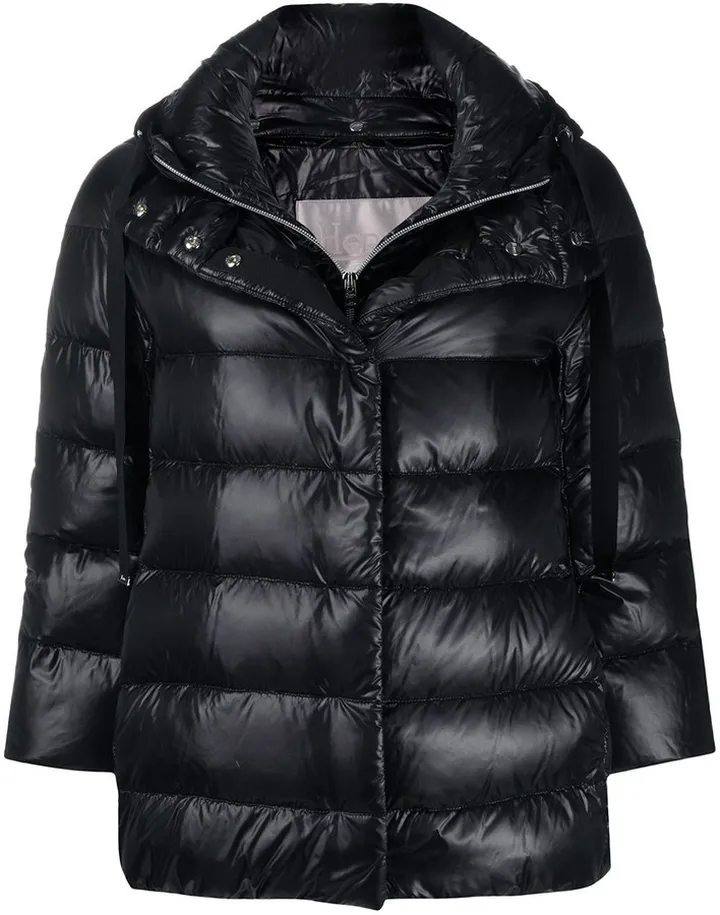 Crop-Sleeve Padded Jacket