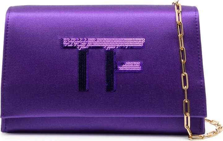Purple Disco Satin Shoulder Bag