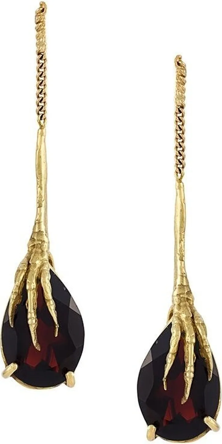 18kt gold Crow's Claw earrings