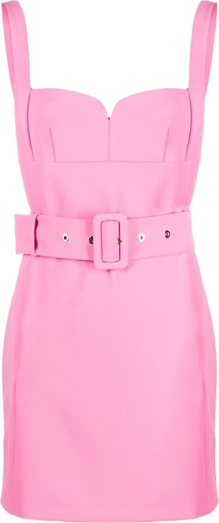 Sweetheart Neck Belted Minidress