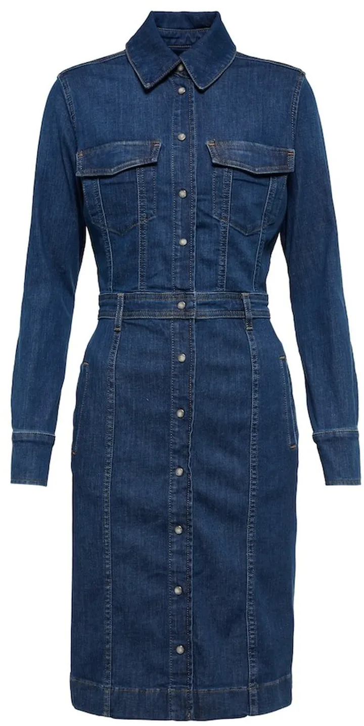 Luxe denim shirt dress