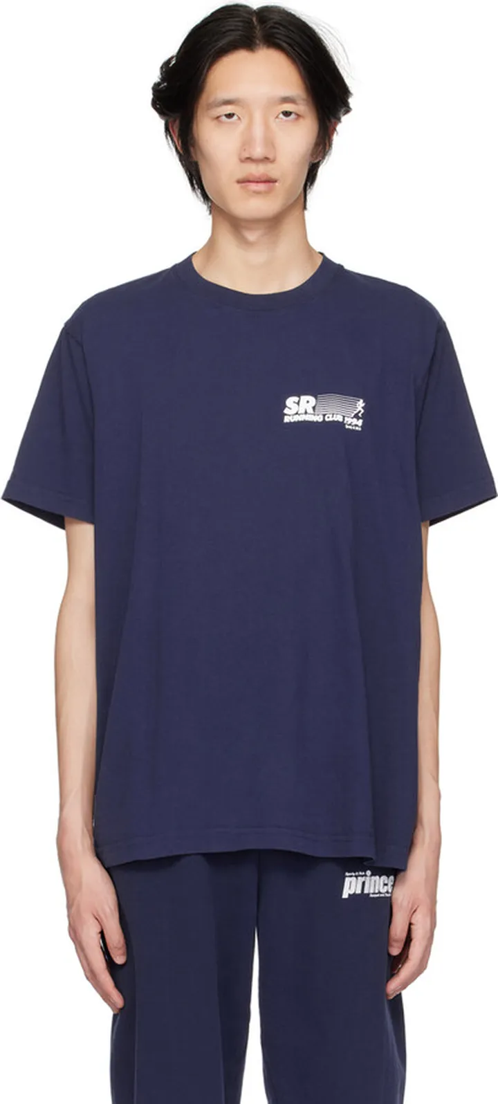 Sporty & Rich Navy 'Running Club' T-Shirt