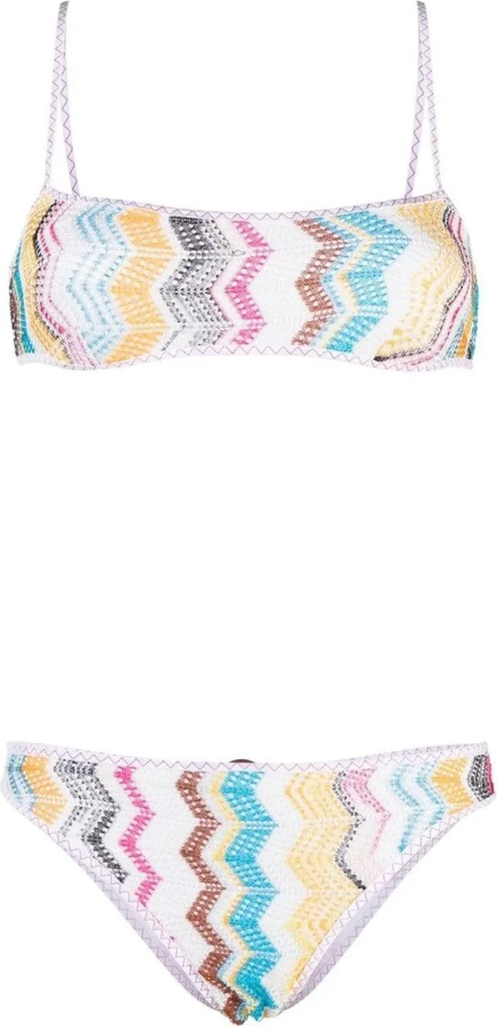 Zig-Zag Print Bikini Set