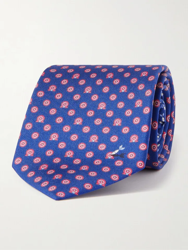 8cm Printed Silk Tie