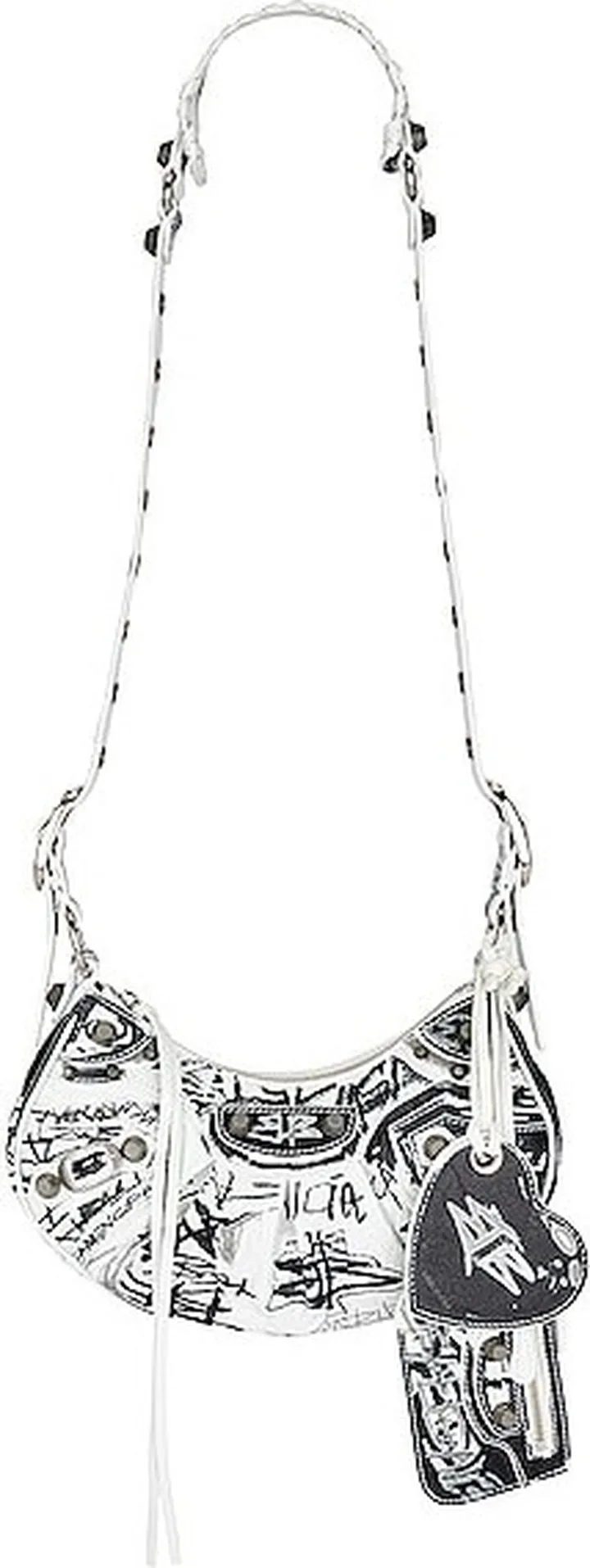 Balenciaga XS Le Cagole Shoulder Bag in White