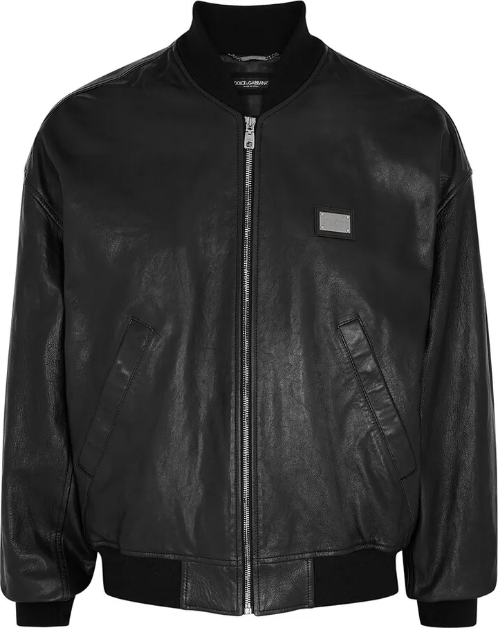 Dolce & Gabbana Leather Bomber Jacket
