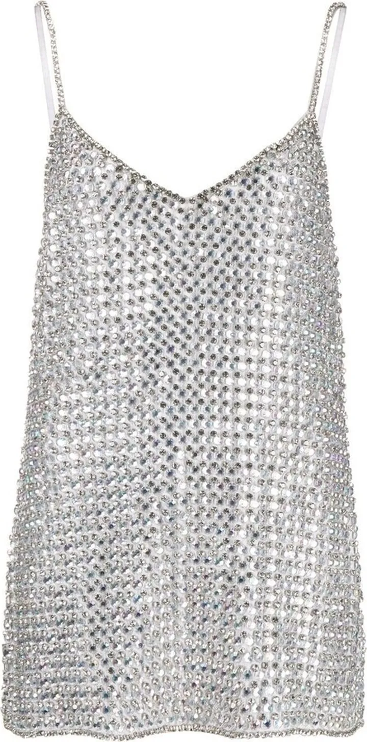 Holland crystal-embellished mini dress