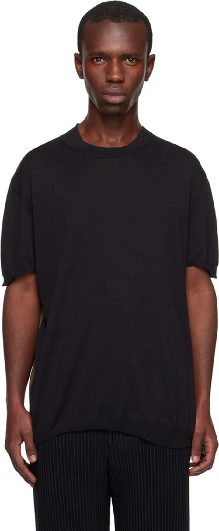 UMA WANG Black & Green Duotone T-Shirt