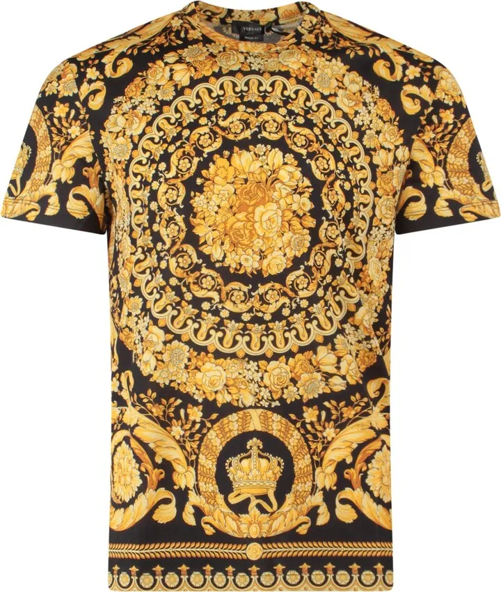 Biologic cotton t-shirt with Baroque print