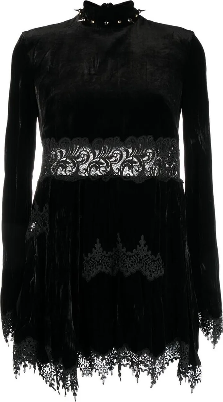 Lace-Panel Minidress