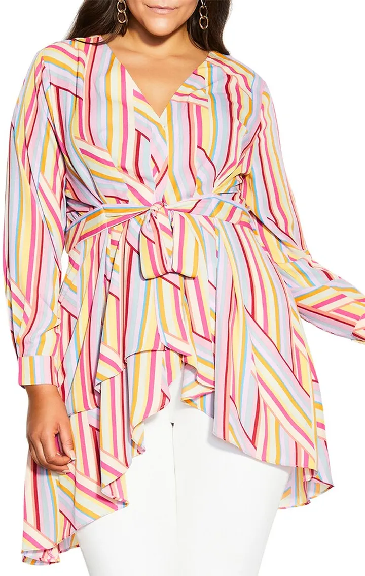 Allison Tie Waist Tunic Shirt