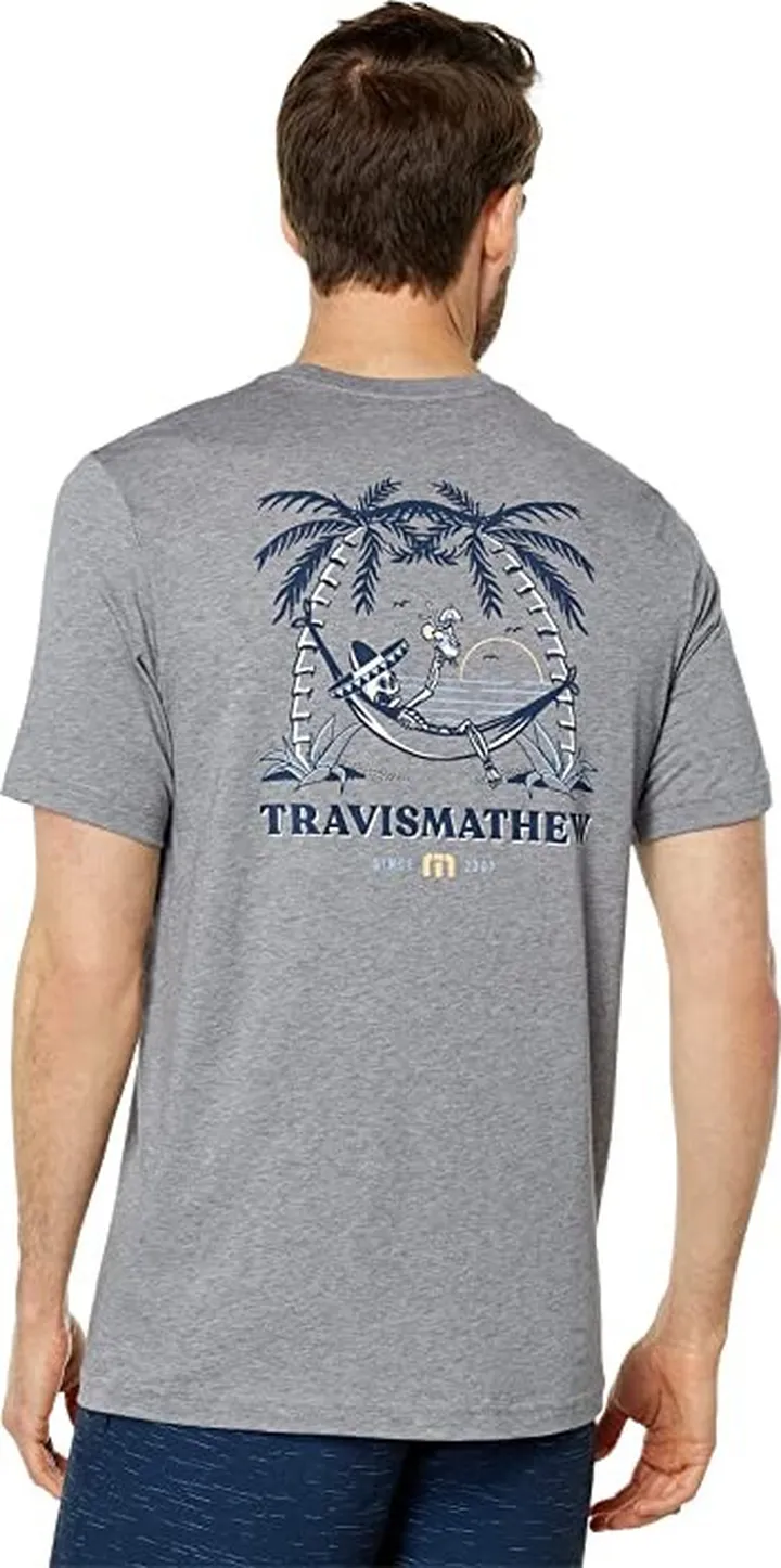 TravisMathew Taco Bout It (Heather Grey) Men's T Shirt