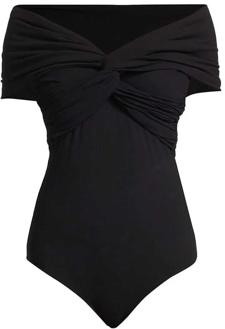 Cerise Off-The-Shoulder Bodysuit