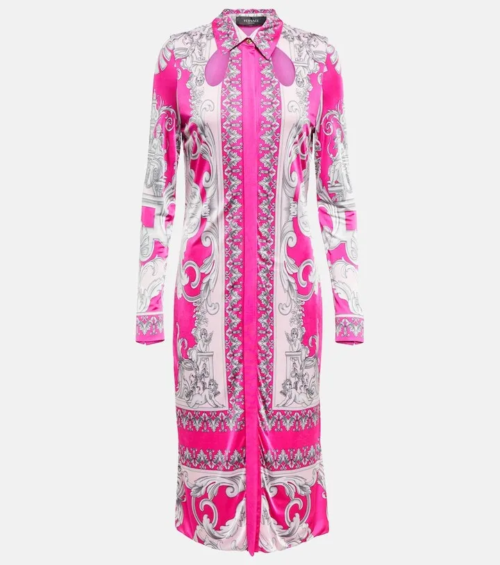Printed shirt dress