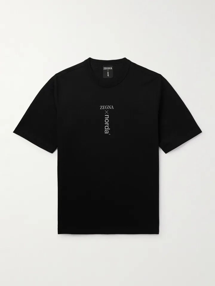 + norda Logo-Print Cotton-Jersey T-Shirt