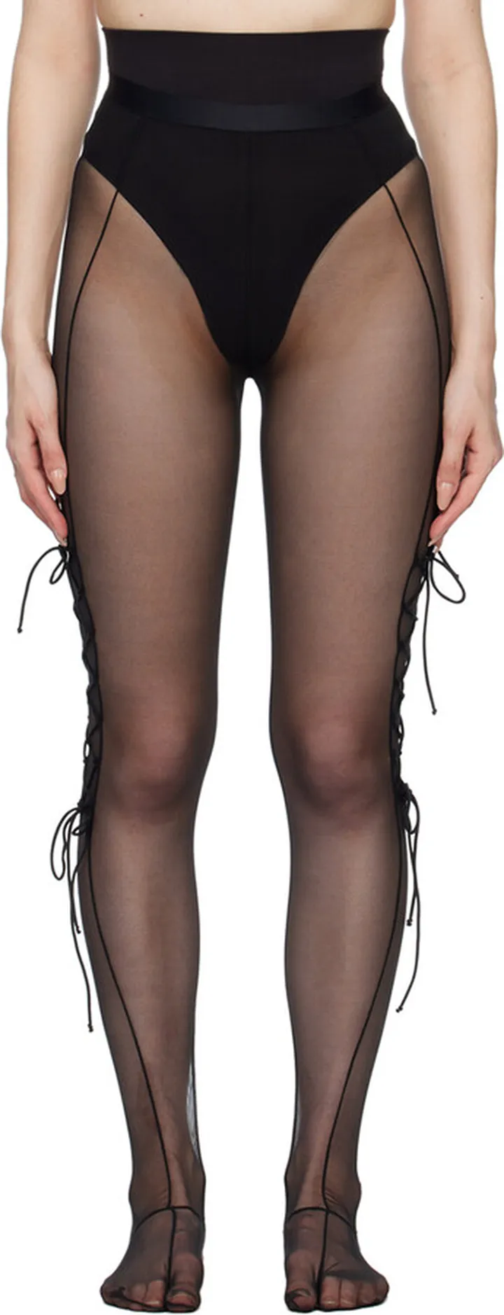 Nensi Dojaka Black Lacing Tights