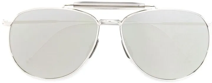 Mirrored Pilot-Frame Sunglasses