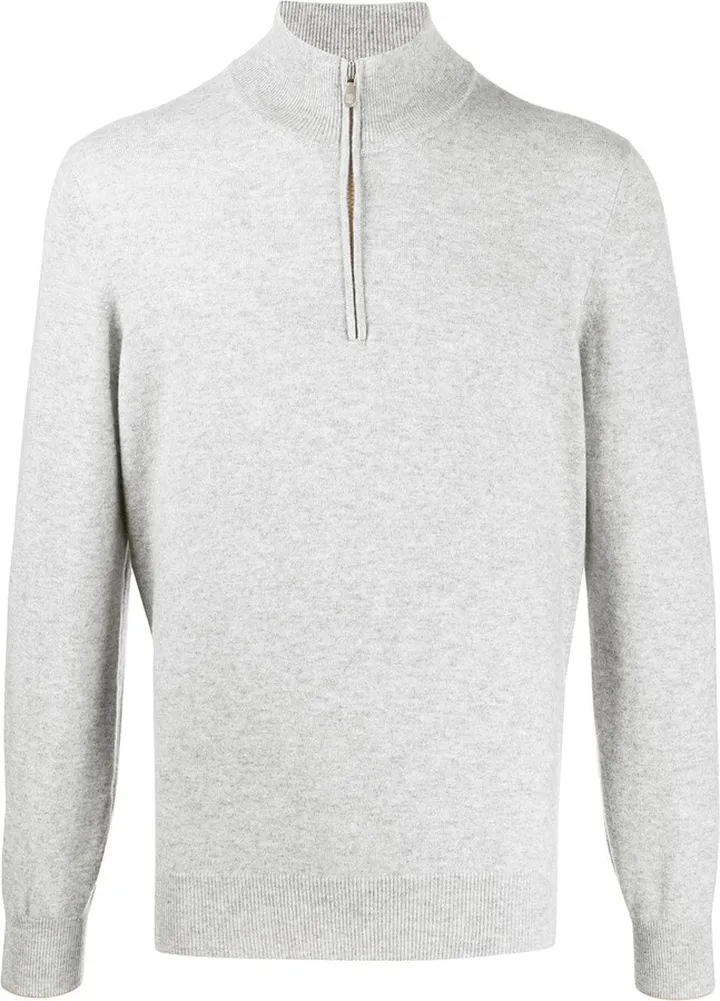 Zip-Up Cashmere Jumper