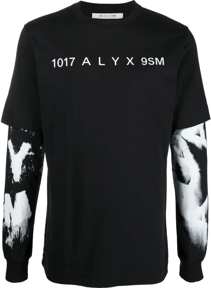 layered logo-print T-shirt