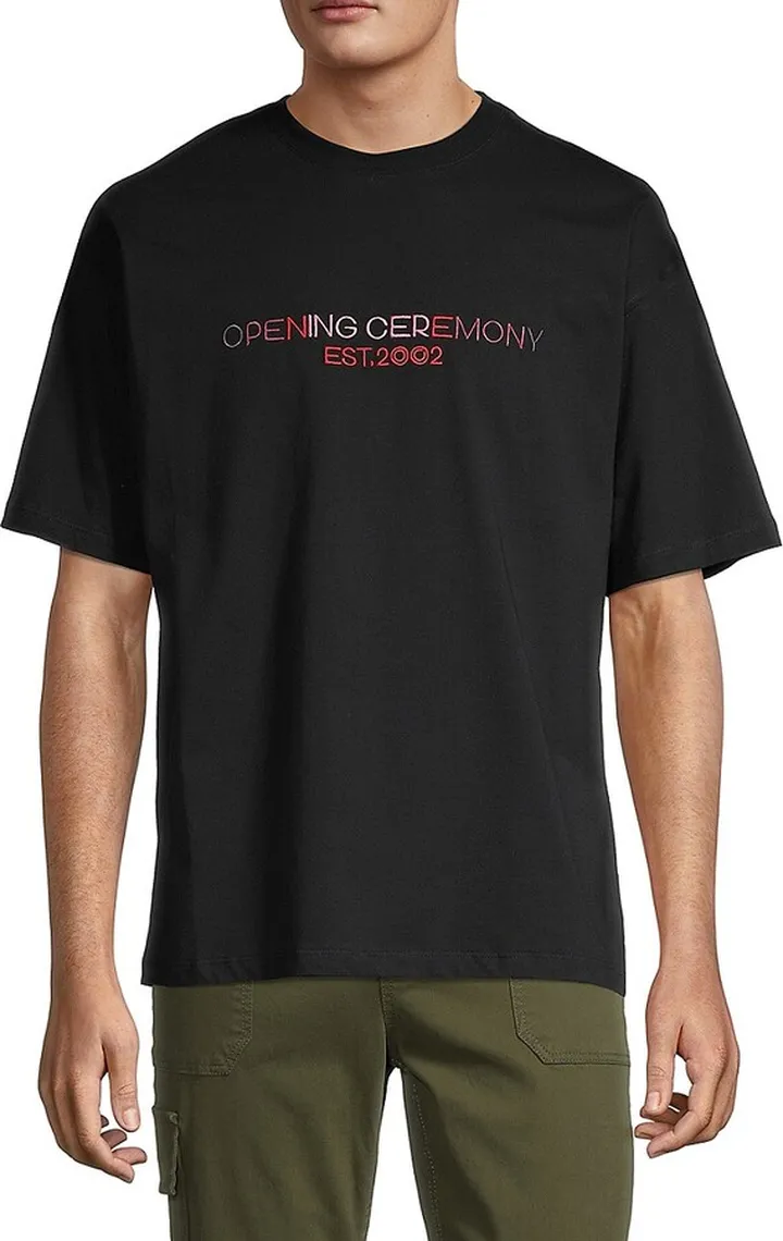 Embroidered Text Logo Tee