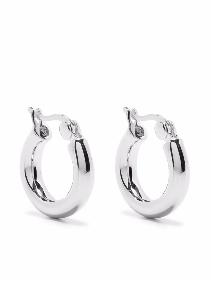 Thick small classic hoop earrings