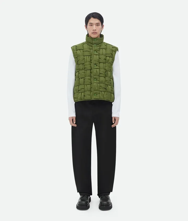 Padded Nylon Intreccio Gilet