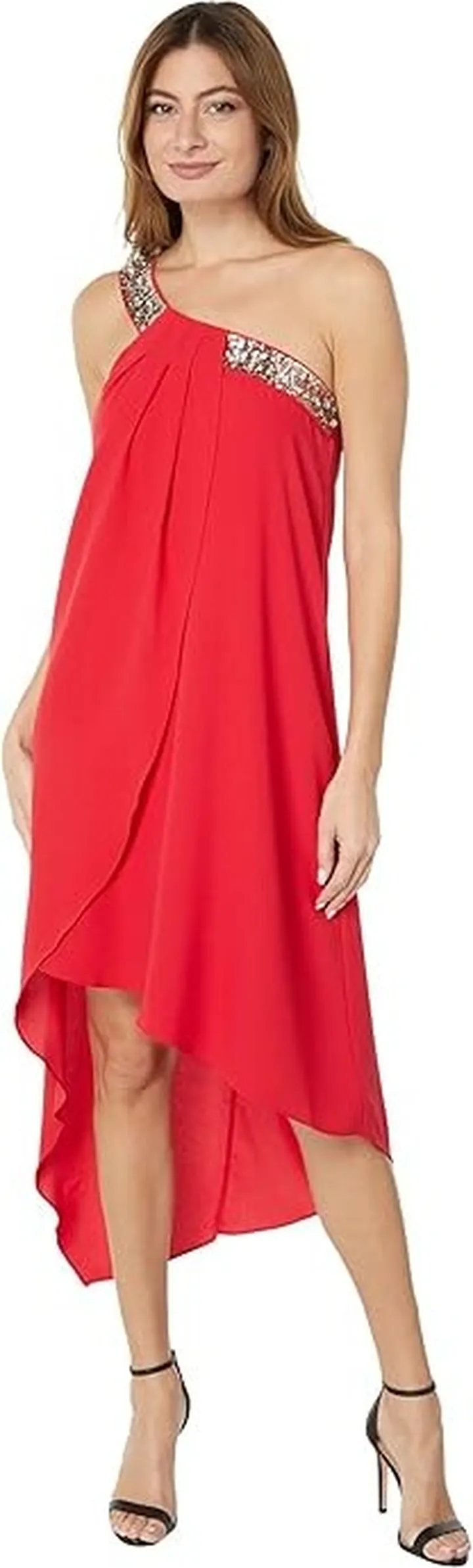 BCBGMAXAZRIA One Shoulder Dress (Toreador) Women's Dress