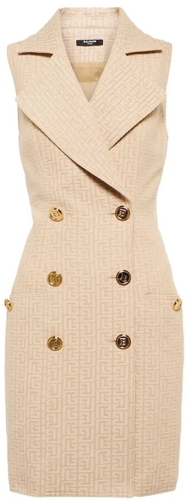Monogram denim minidress