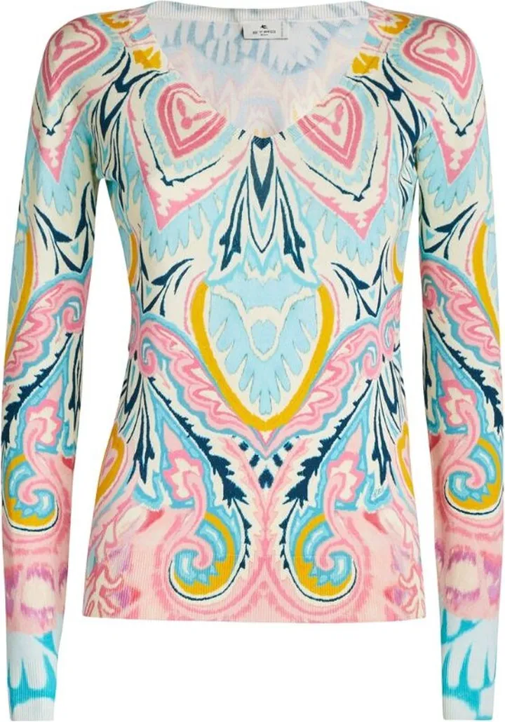 Etro Lucky Clover V-Neck Sweater
