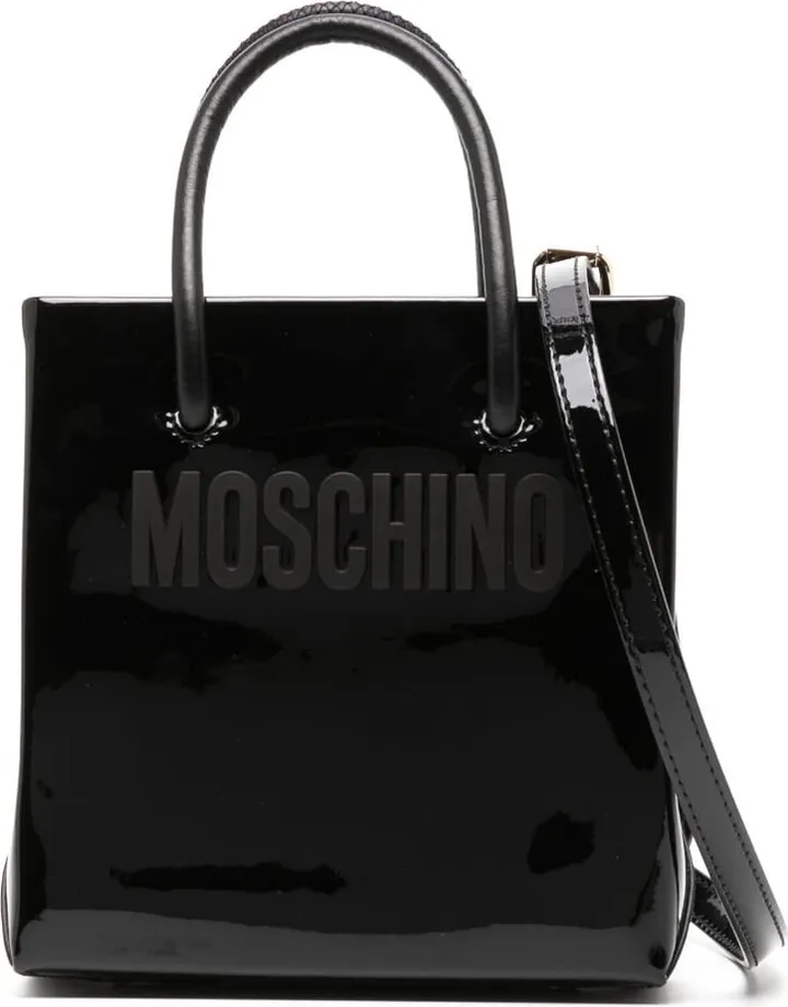 Mini patent leather tote bag