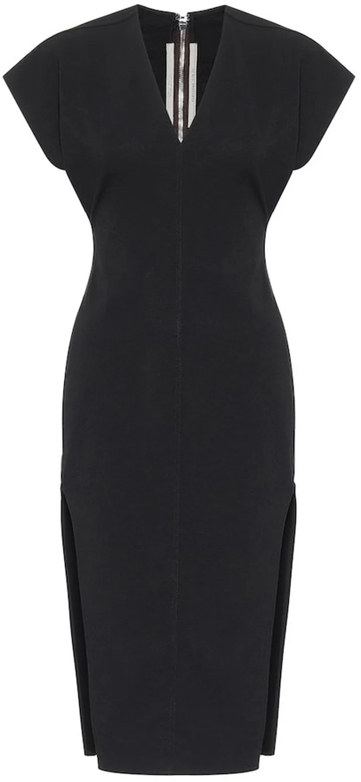 Cotton-blend midi dress