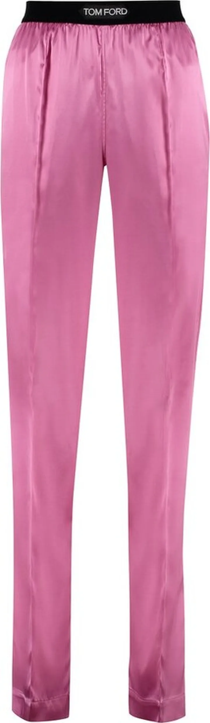 Tom Ford Logo Waistband Straight Leg Pants