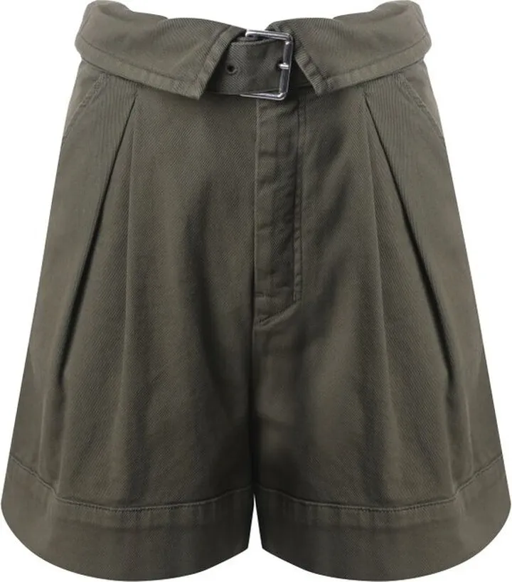 Pinko Belted-Waist Pleated Shorts