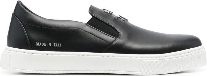 Logo-Plaque Slip-On Sneakers